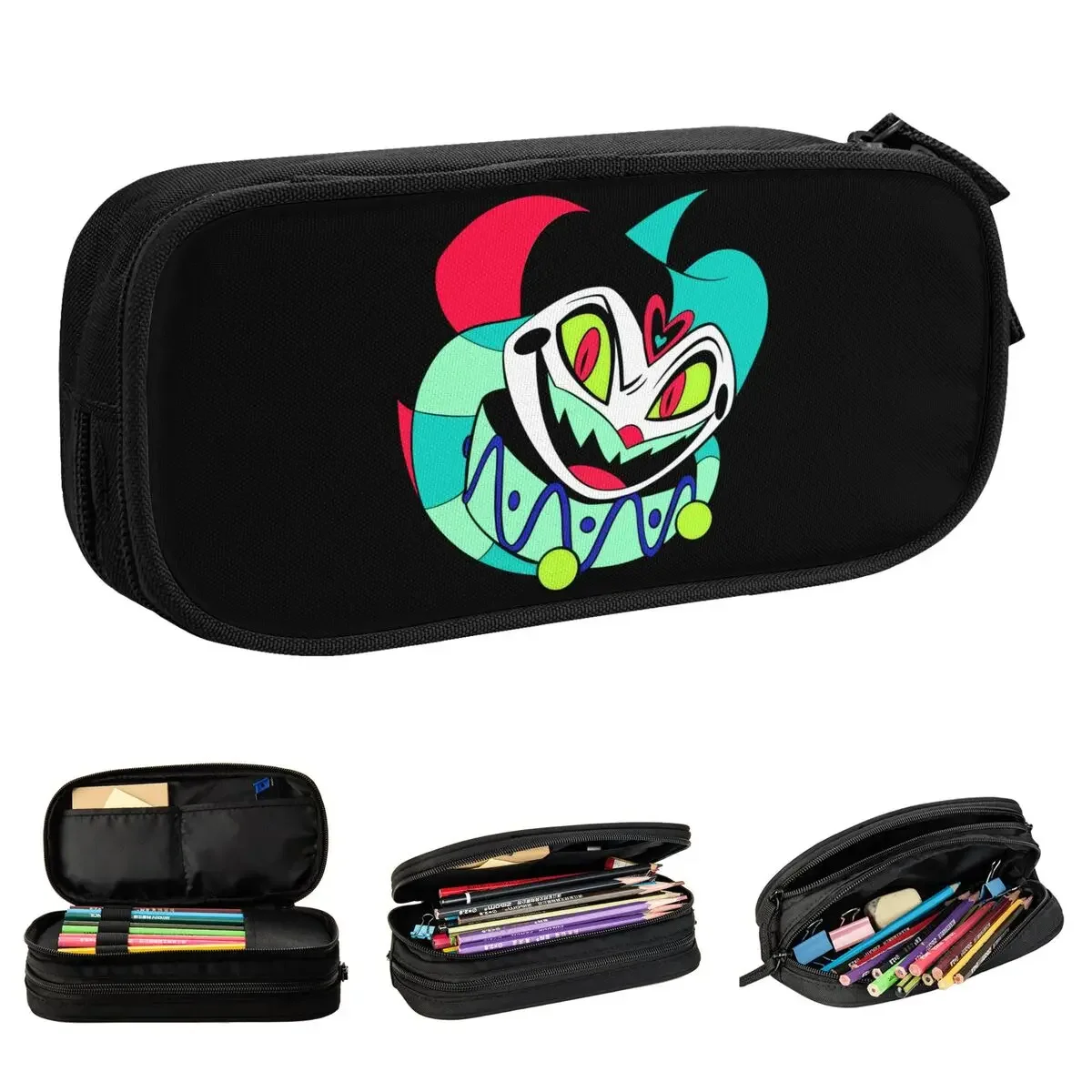 Fizzarolli Helluva Boss Pencil Case New Pen Holder Bags Student Big Capacity Students School Zipper Pencil Box