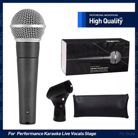 High Quality SM58LC Professional Cardioid Dynamic Vocal SM 58 SM58SK Wired Microphone With Switch For Live Karaoke Performance