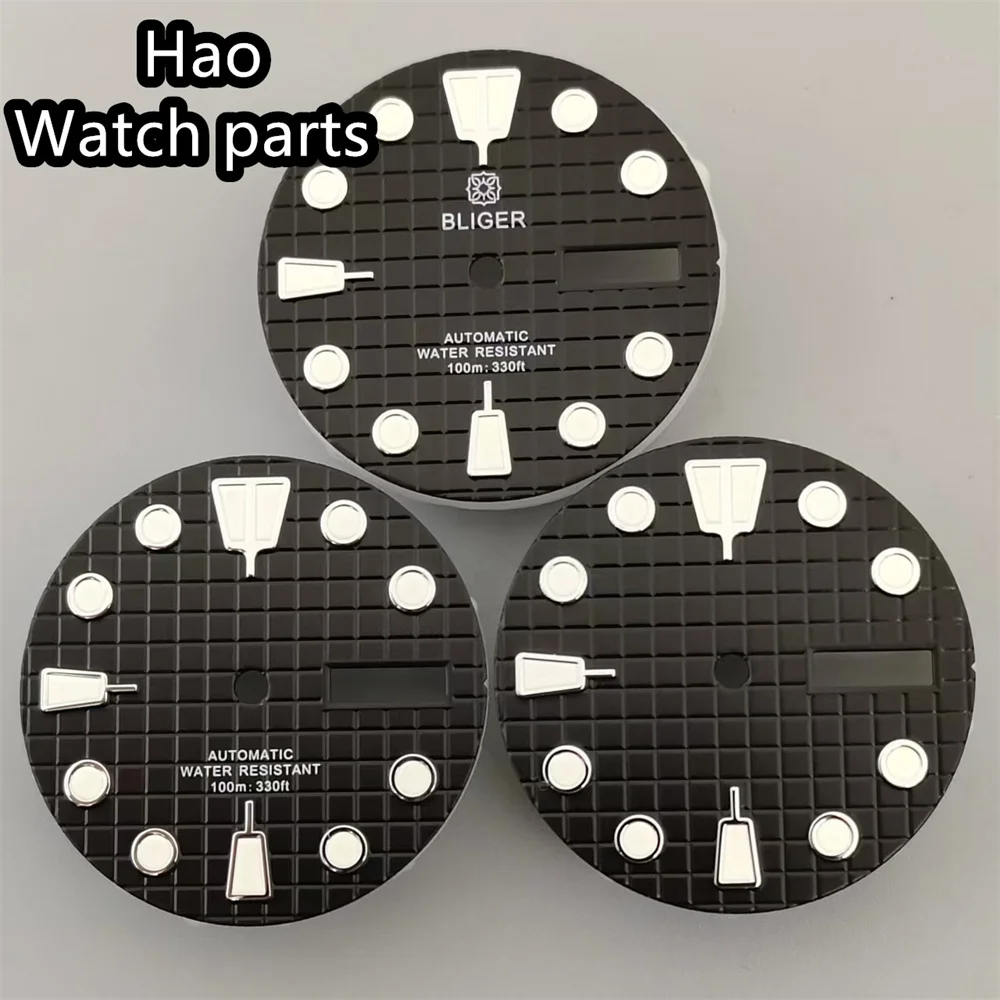 29mm ダイヤル夜光日付窓ダイヤルフィット NH36 ムーブメント 3 時と 3.8 クラウンケースに適しています