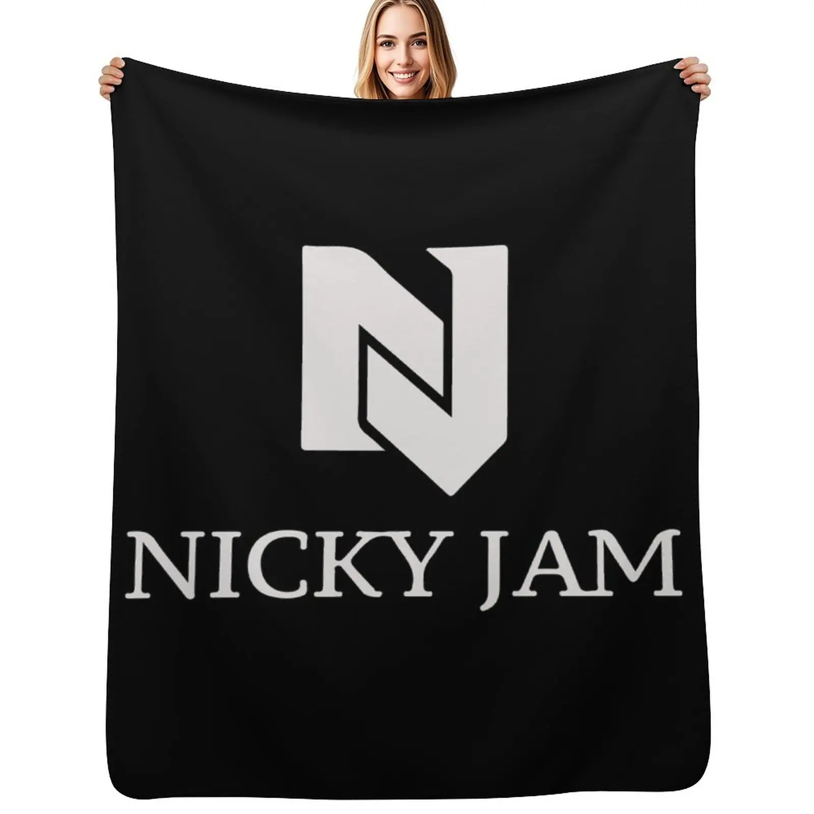 

Черное одеяло-футболка Nicky Jam, простое в уходе, удобное одеяло для дивана