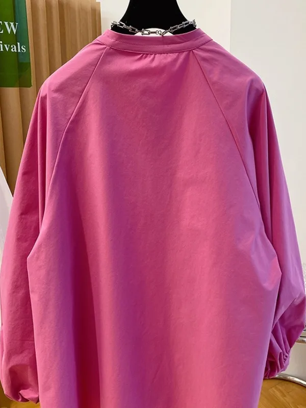 Csa Hoada de Manga Larga con Cuello Redondo de Aodón para Mujer, Estilo Casual, Simple, de Aodón Puro, Cómoda para e...