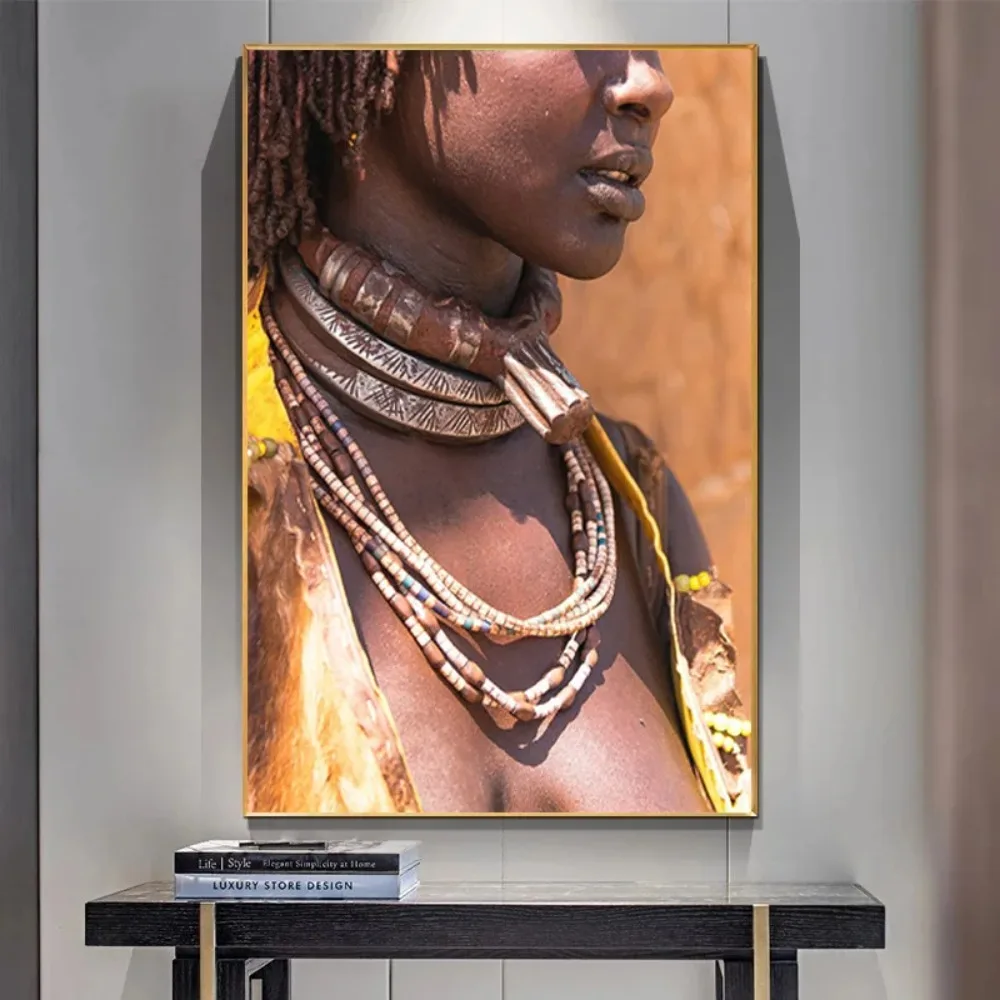 Ethiopian African Women Posters And Prints Modern Abstract Art Canvas Painting Wall Art Pictures Home Bar Room Decoration