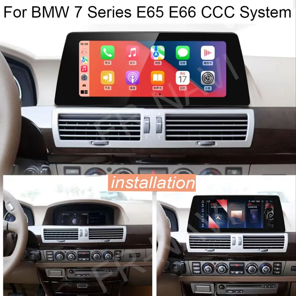 8 Core For BMW 7 Series E65 E66 CCC System Android 14 Car IPS Wireless Carplay  Video Player Multimedia GPS Navigation 4G Lte