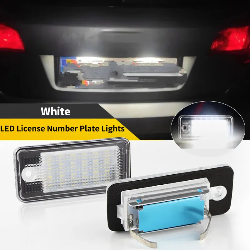 

2 шт. Canbus безошибочная светодиодная лампа заднего номерного знака для Audi A3/S3 Cabroilet A4/S4 B6/B7 A6 C6 S6 A8/S8 Q7 RS4 RS6 Белый свет