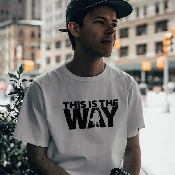 Star Wars This Is The Way Graphic T Shirt Black Cotton Crew Neck Short Sleeve Tee Men Sci-Fi Streetwear Oversized T Shirt