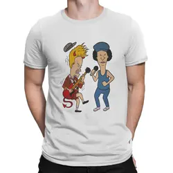 Beavis and Butthead Funny Sarcastic Cartoon Musik Is Life Tshirt Homme Men's Tees Blusas T Shirt For Men