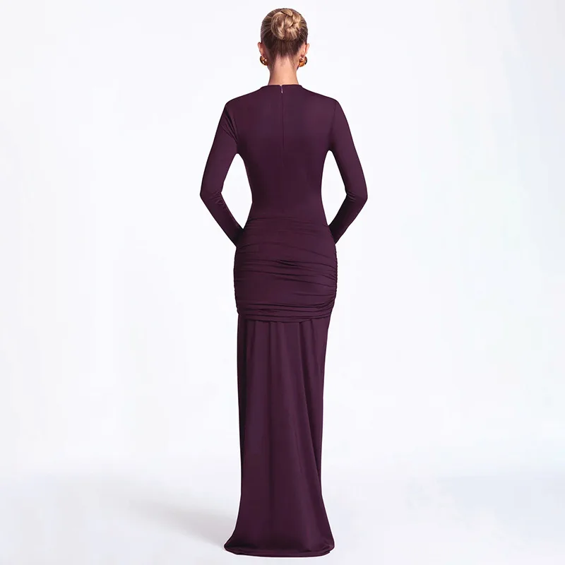 TWOTWINSTYLE, vestido recortado para chica, cuello medio alto, manga larga, adelgazante, Patchwork, vendaje, vestidos sexis para discoteca para mujer