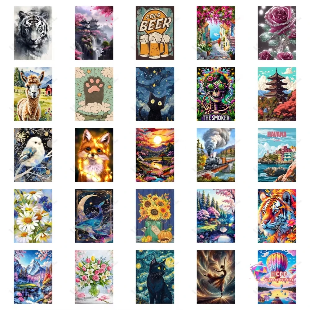 

2026 New Mosaic 5D Diy Square Round Diamond Paintings Kits Various popular pictures Wall Art Pictures Diamond Art Painting Kits