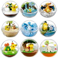 1 Pcs Pokeball Pokemon Action Figures 3D Transparen PVC Model Eevee Articuno Gengar Mewtwo Rowlet Statue Collection Kid Gift Toy