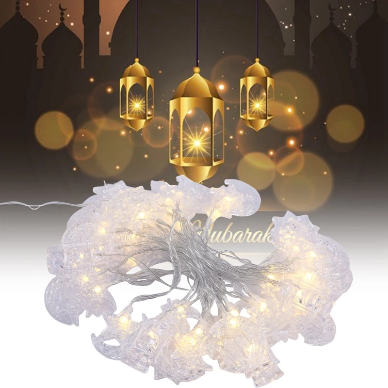 USB luce costante 6 metri 40 lampade Arab Eid Palace Lights Decorative Gulbang Festival Lights luci colorate stringa