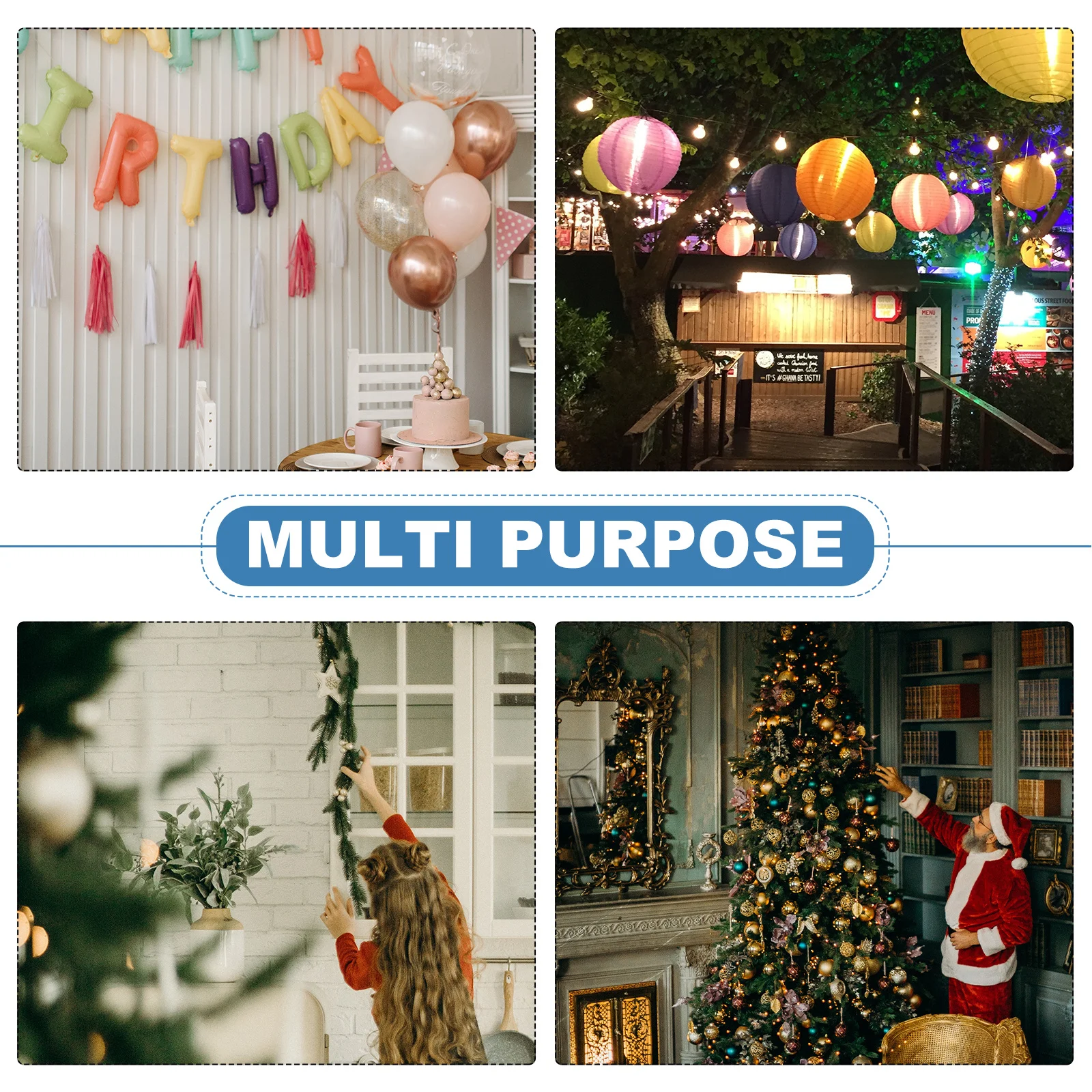 

3Pcs Xmas Hanging Decor Iridescent Adornments Easy to Assemble and Reuse for Various Festive Events Christmas Pendants