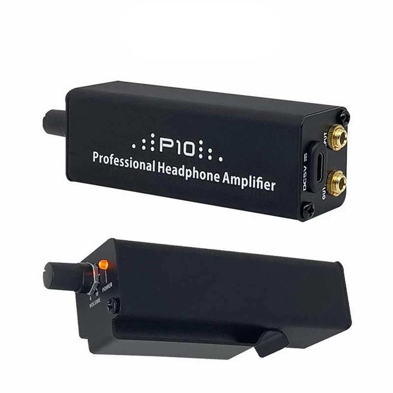 ABHU P10 เครื่องขยายเสียงหูฟังขนาดเล็กพร้อมเอาต์พุต/อินพุต 3.5 มม. เครื่องขยายเสียงหูฟังสเตอริโอ