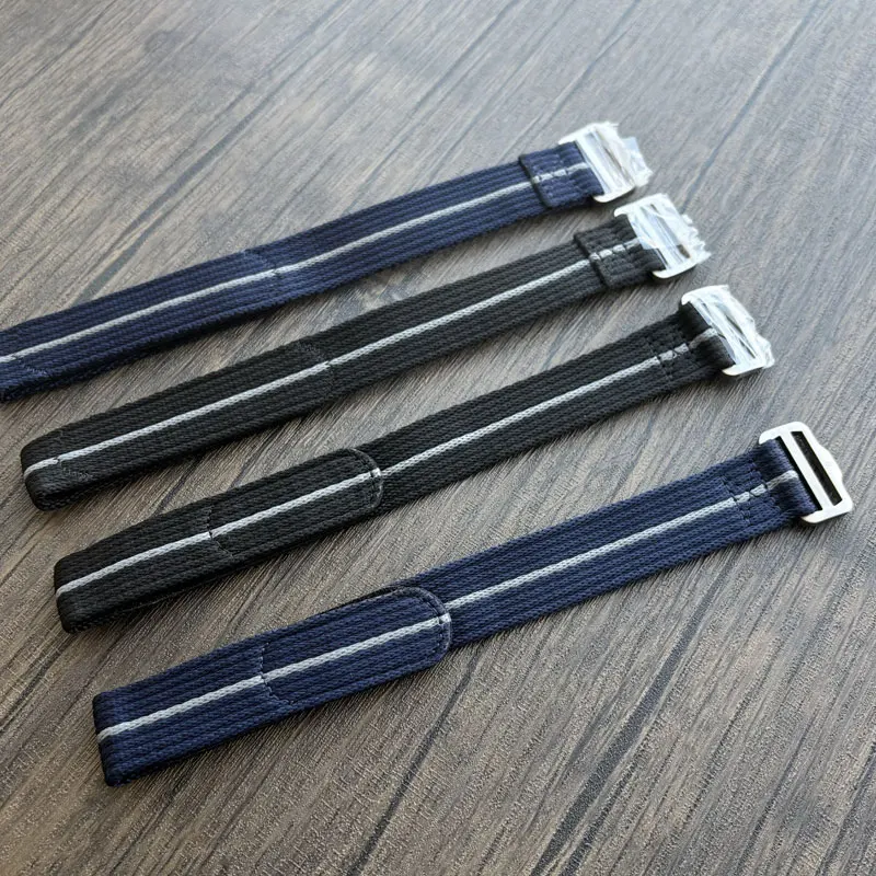 

Watch Parts Tactical Frog 22mm Width Black/Blue Nylon Strap Titanium Buckle Suitable For FXD-Dive Watch
