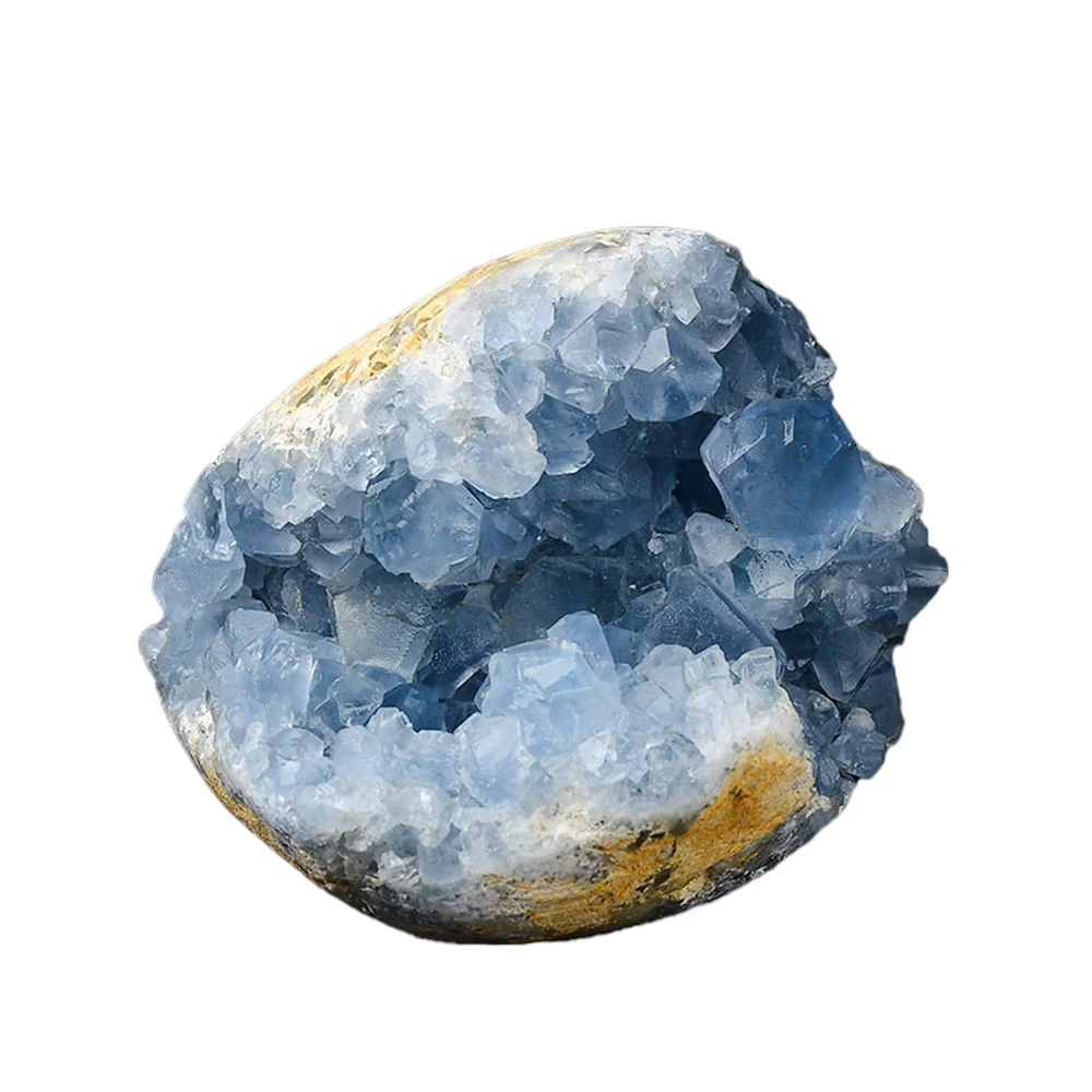 Geoda de cuarzo de cianita en bruto Natural a granel, piedra de cristal Celestia en bruto, zafiro, energía, diseno, cianita, Mineral, decoración