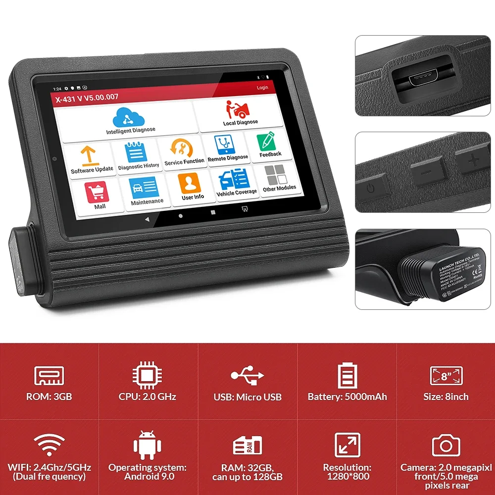 X431 PRO Launch X431 V Wifi Wireless Global Version Full System Scanner Automotriz Support Petrol Car Diagnostic Tool