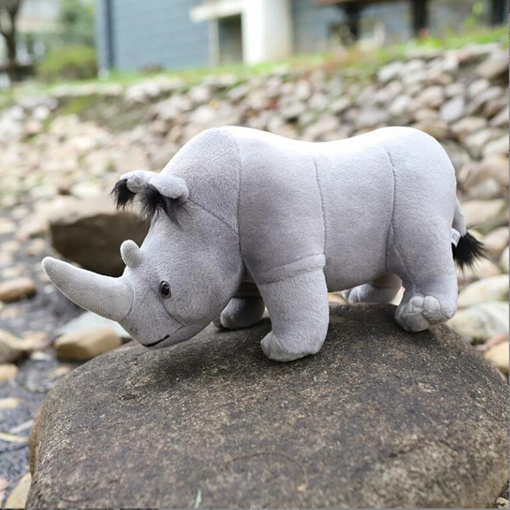 Simulated Rhinoceros Animal Stuffed Children Plush Toy Birthday Gift