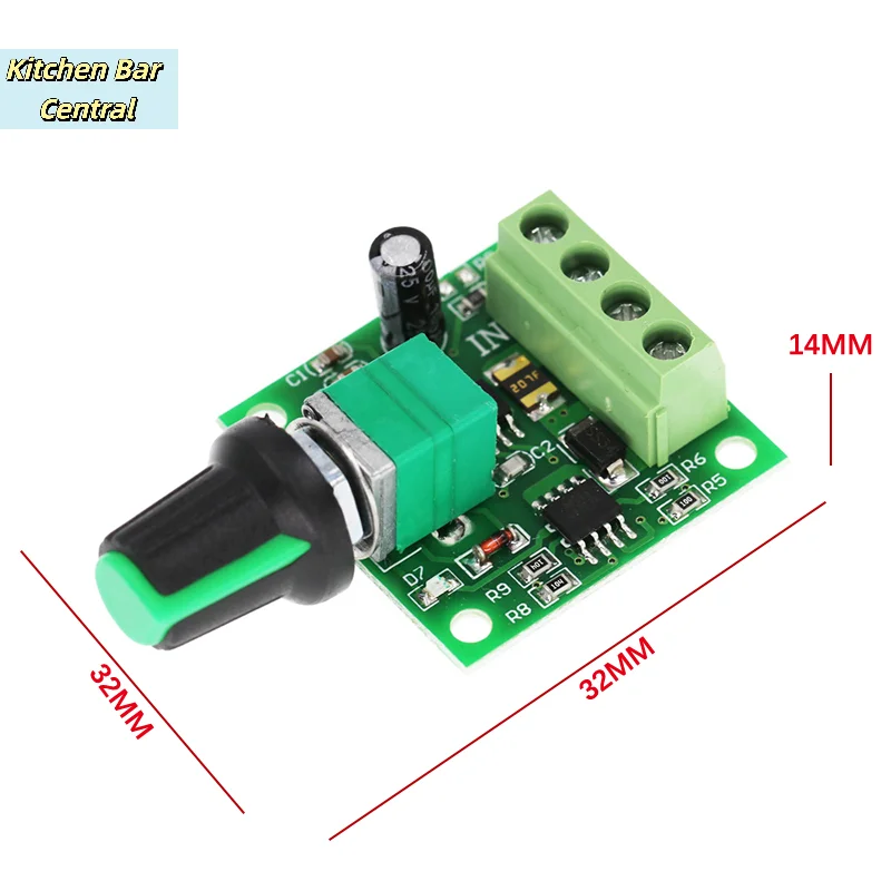 【1PC Mini 1803BK DC Motor Speed Regulator Controller Module LED Light Brightness Controlling 1.8V-15V Adjustable Governor Switch