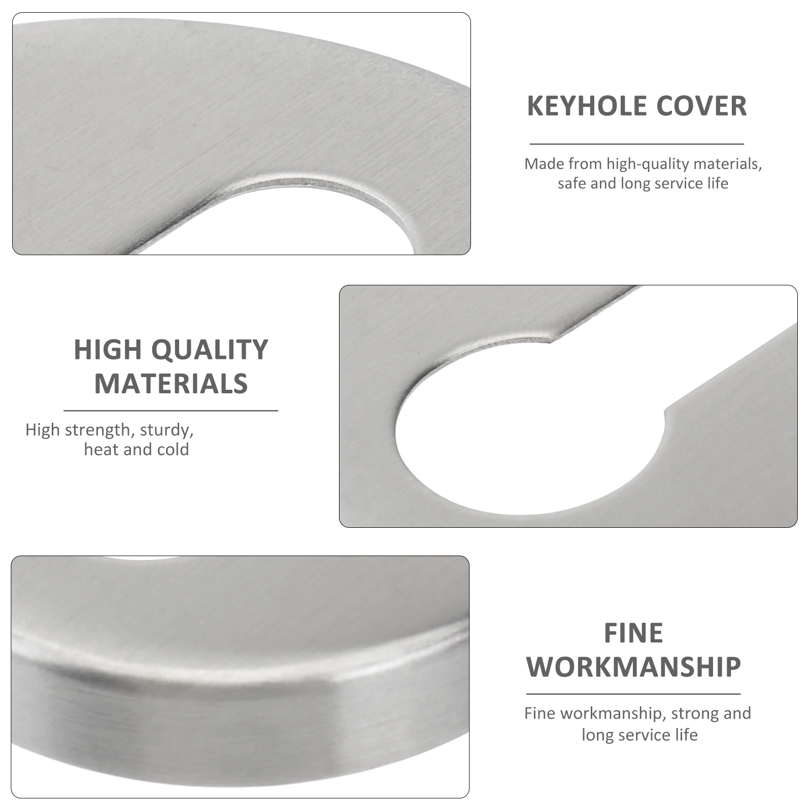 

2Sets Keyhole Cover Premium Door Lock Protection Cover Sturdy Rustproof for Furniture Door Drawer Cabinet Storage Units