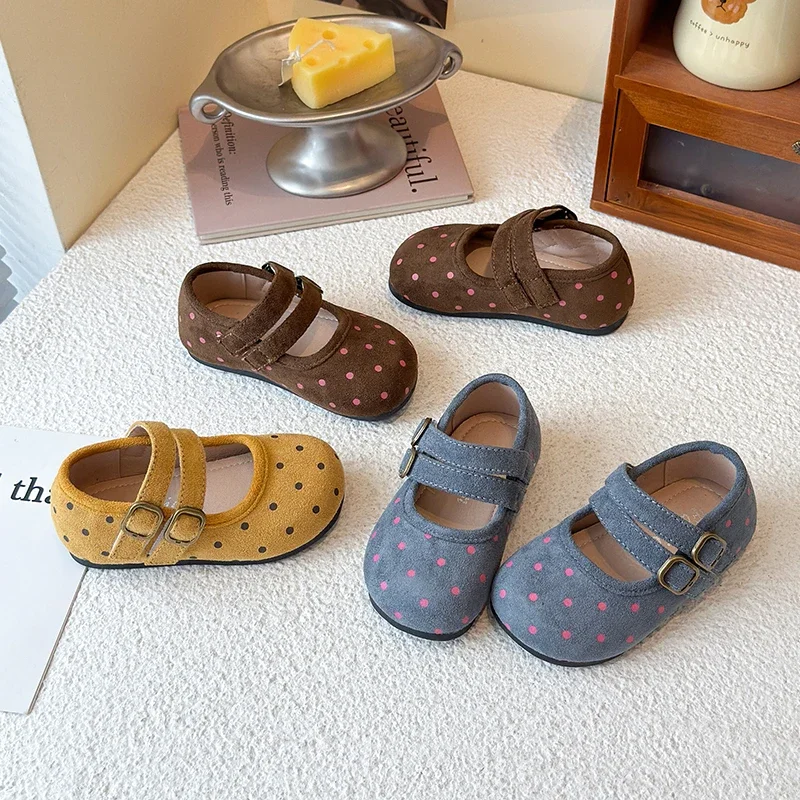 

Children Leather Shoes for Girls 2025 Autumn Winter New Fashion Korean Style Soft Bottom Anti-slippery Versatile Princess Shoes