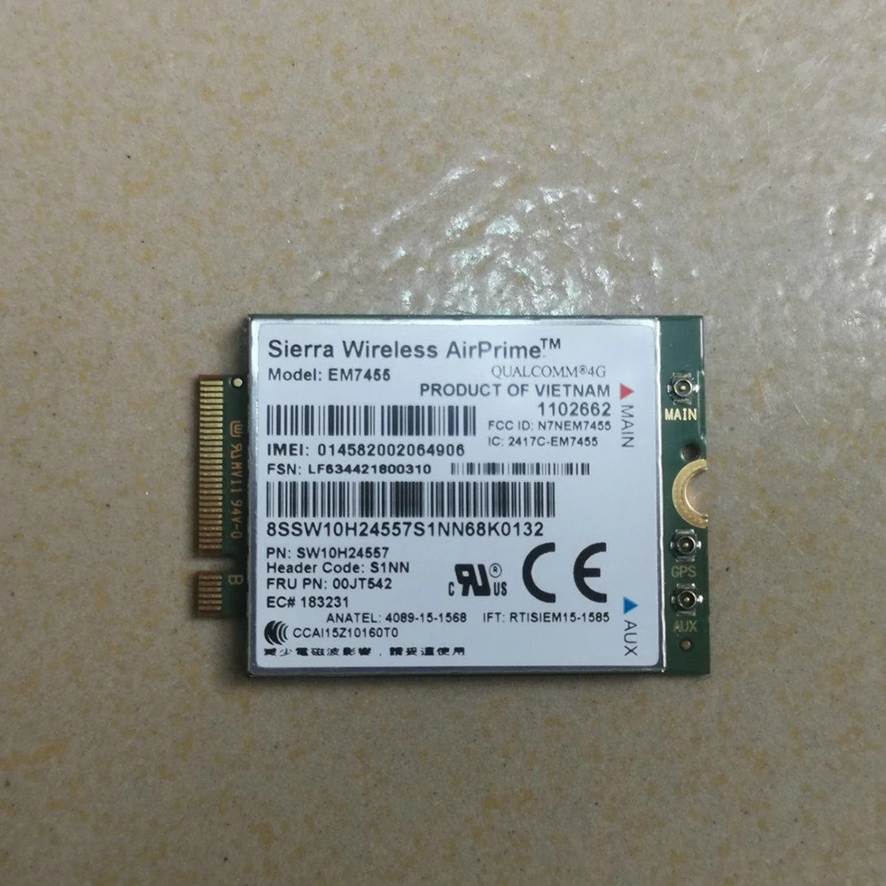 EM7455 FRU 00JT542 LTE Cat6 WWAN Card For Thinkpad X260 T460s T460p T460 P70 P40 T560 P50 L460 P50s L560 Yoga 260 X1 Carbon 4th