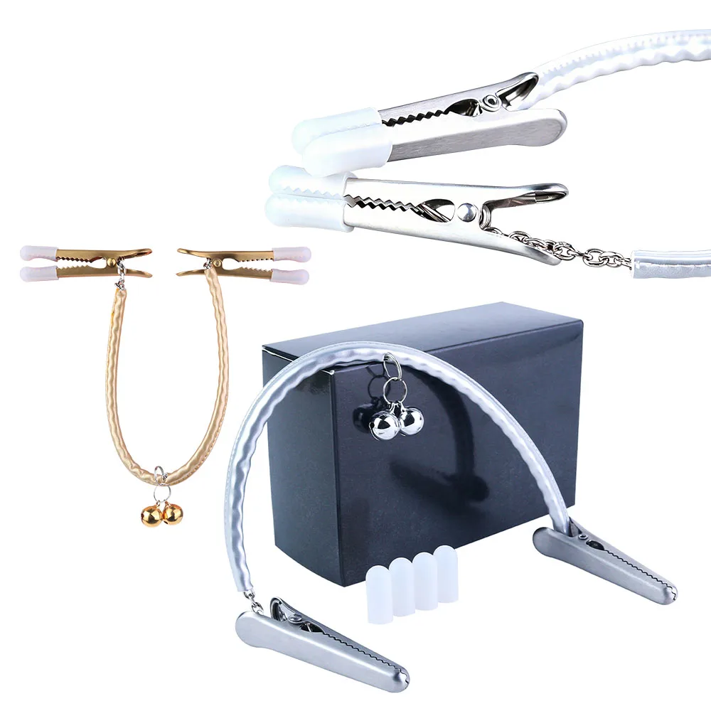 QKKQ Nipples Clamp Slight Breast Teating Teat Massager Sexy Tools Chest Stimulator Restraint Nipple Pain Pleasure For Women Men
