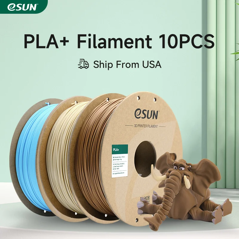 

eSUN PLA+ 3D Printer Filament 10Pcs 1.75MM Fast Printing PLA Plus 3D Filament High Speed PLA+ Filaments Wholesale From US