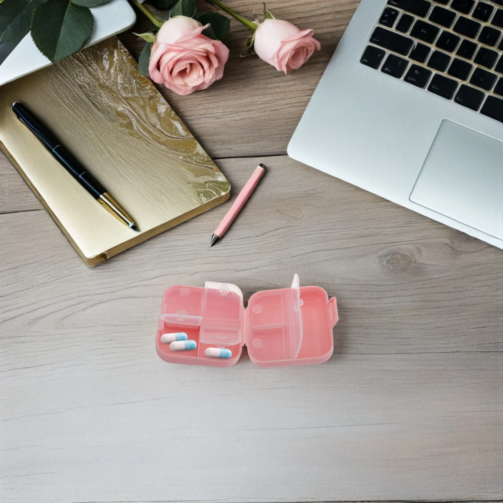 

Мини-органайзер для таблеток на 7 отделений, портативный дозатор лекарств, компактный дорожный контейнер для ежедневного хранения таблеток