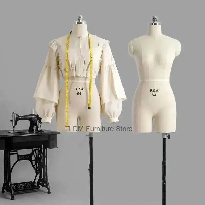 Tailors Mannequins for Sewing Linen Cover Female Body Mannequins with Legs for Clothing Design Display Stand Mannequin Can Pin