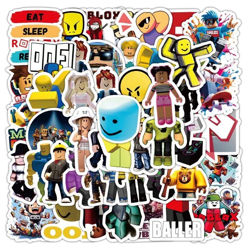 60 ชิ้นเกม Roblox ส่วนบุคคลสติกเกอร์กราฟฟิตีใหม่สามารถตกแต่งเคสโทรศัพท์มือถือ หนังสือมือ โต๊ะทํางาน และของตกแต่ง