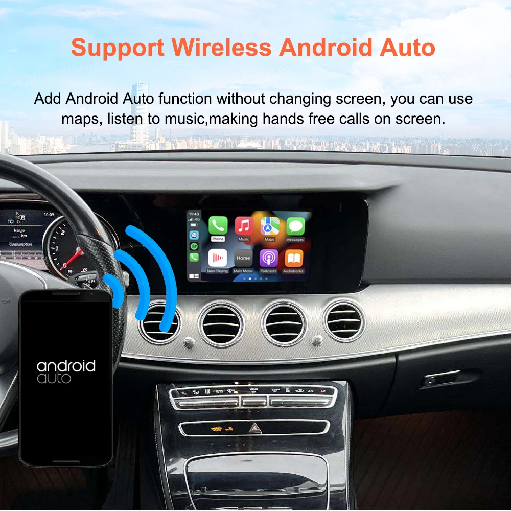 Bonroad Wireless Carplay Android Auto Interface For Mercedes Benz E Class W213 2016-2020 NTG 5.5 System Airplay Mirror Link – Detail 6