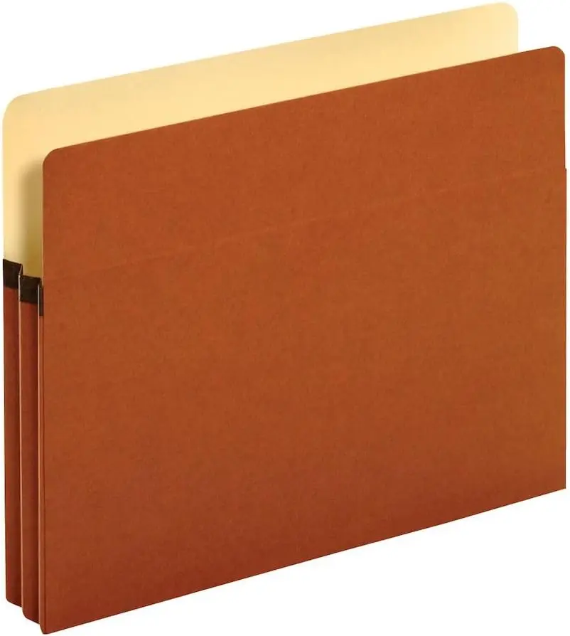 

Brown Letter File Pockets, 1.75 Inch Expansion, 25 per Box for Office Organization