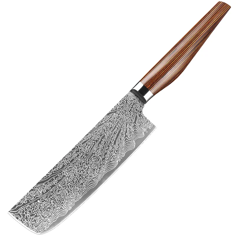 XITUO Japanese Kitchen Knife 7 Inch Nakiri Knife Professional Cleaver Sharp Vegetable Meat Fish Cutting Knife Ergonomic Handle