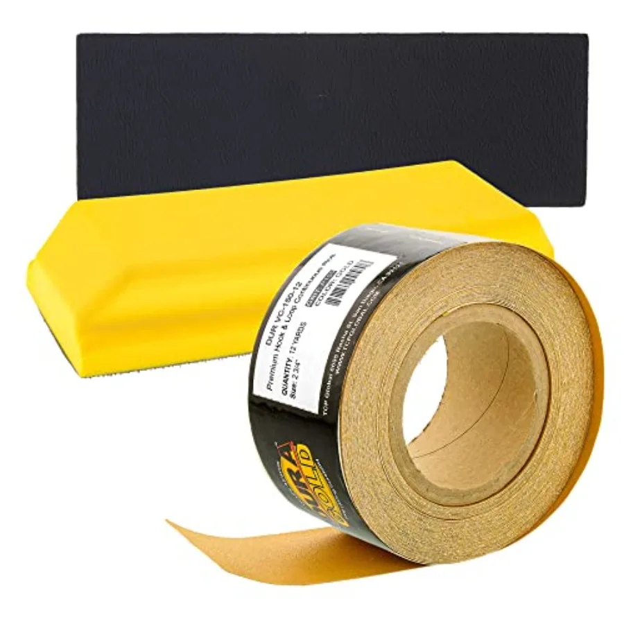 

Pro Series Rectangle 7-3/4" x 2-3/4" Hand Sanding Block Pad with Hook and Loop Backing and PSA Adapter Pad and 150 Grit Sandpap