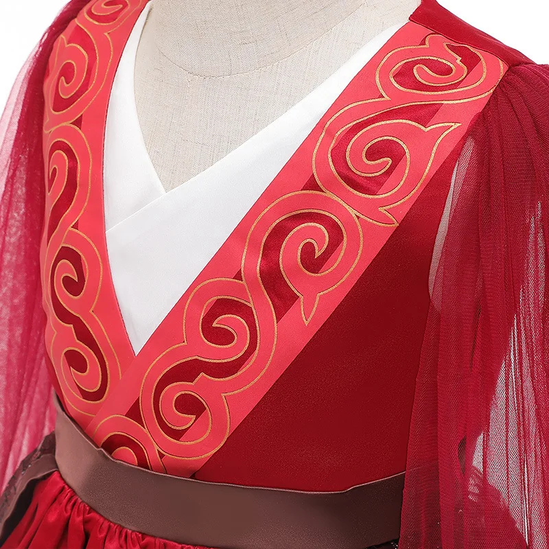 Warrior Princess Mulan Dress for Girls Halloween Cosplay Traditional Chinese Children Clothing Carnival Performance Kids Clothes