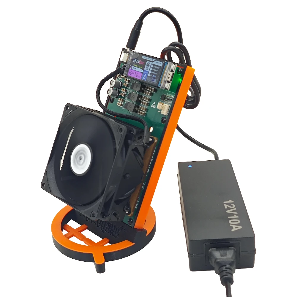 Bitaxe NerdQaxe 4,8 75 Вт ASIC Miner BTC Miner Новые вентиляторы с открытым исходным кодом Bitaxe NerdQaxe 4,8T