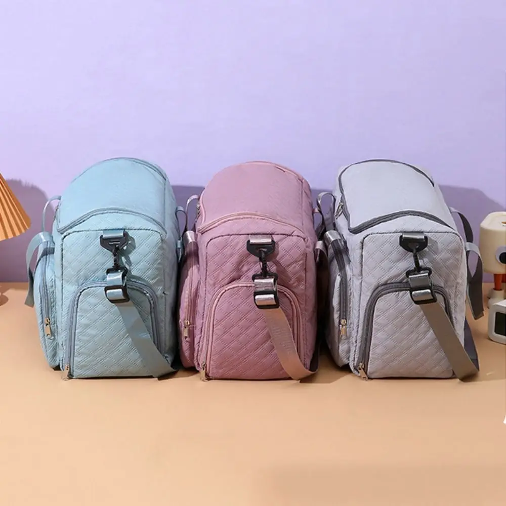 Moda oxford saco de bagagem cor sólida grande capacidade acolchoado saco de ginásio molhado seco separação organizador bolsa de viagem menina