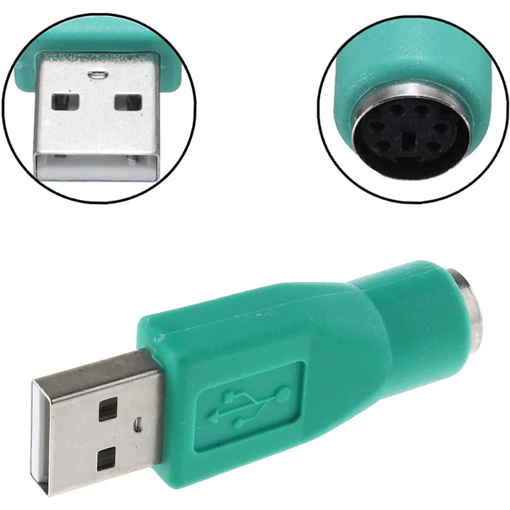 PS2 PS/2 FEMALE TO USB MALE ADAPTOR CONVERTER ADAPTER PC LAPTOP MOUSE KEYBOARD