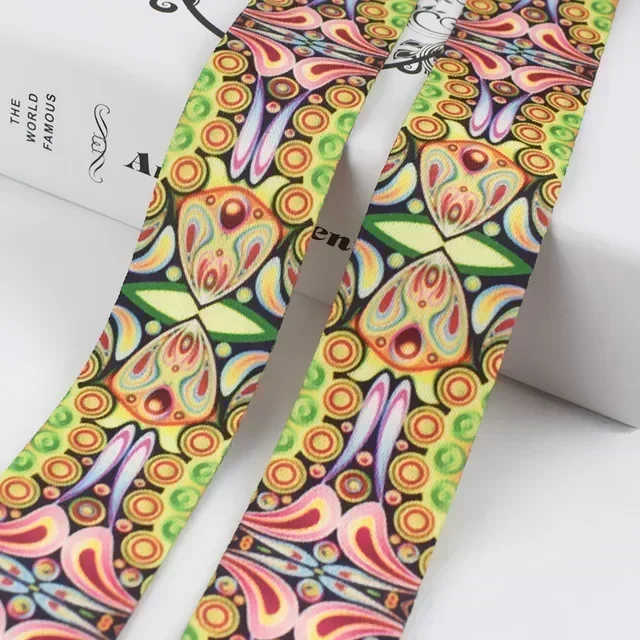 5 Meter 38 mm bedrucktes Nylongewebe Boho Taschengurt Band Handtaschengriff Ledergürtel Schrägband DIY Nähmaterial Zubehör