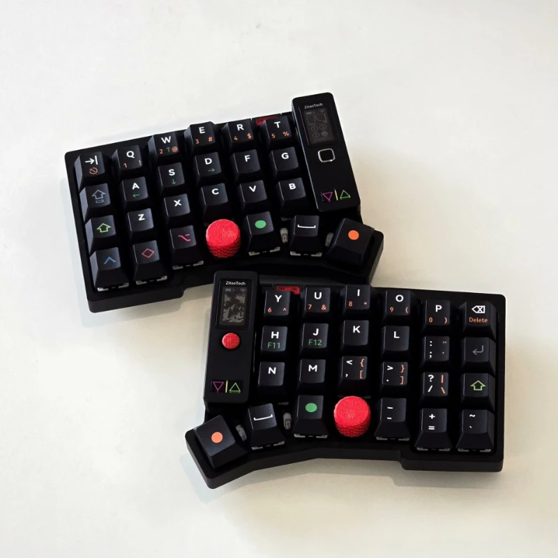 Hot sales Keypoint Split Keyboard Custom Dual Mouse Small Red Dot Touchpad Bluetooth USB Dual Mode ZMK Hot-swap MX Ergonomics - view 6