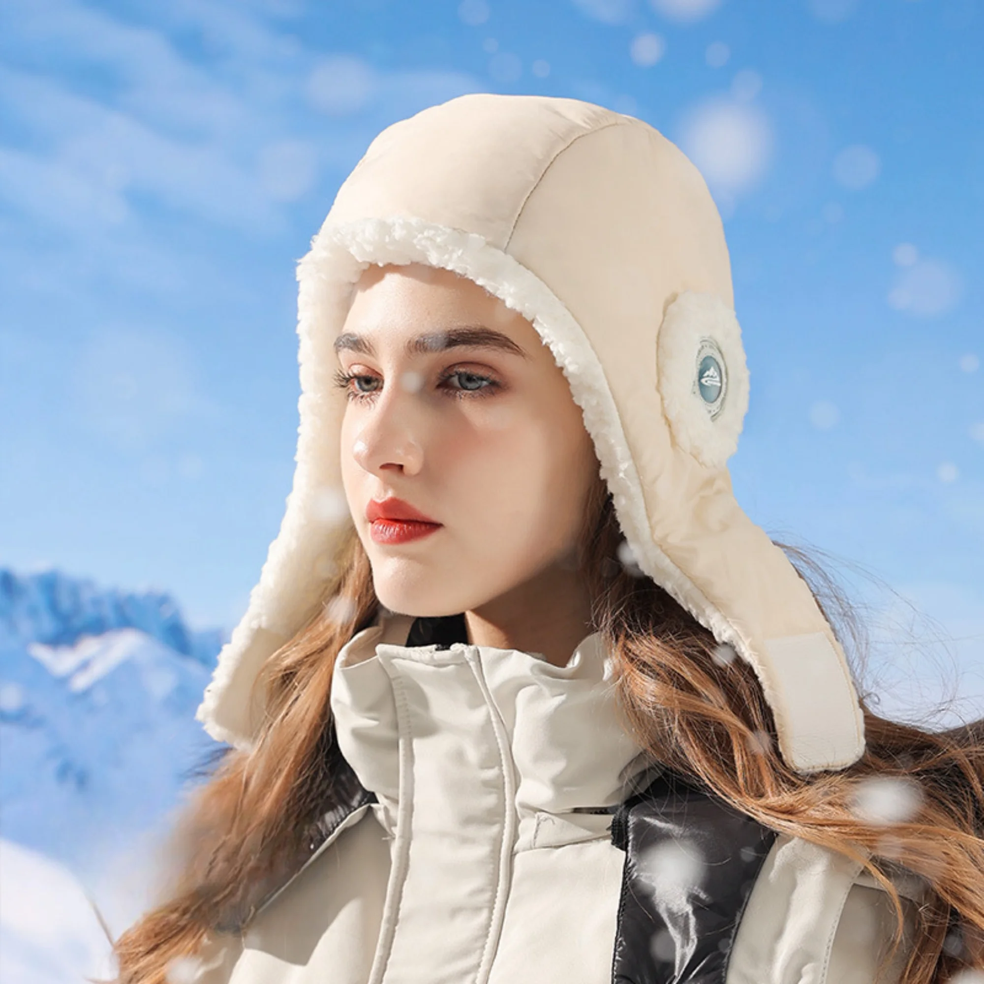 Most Popular Cotton Ushanka Alpine Hat Fedora OverSize Bucket Hat Keep Warm Winter Hat with Earmuff for Ladies Women Female