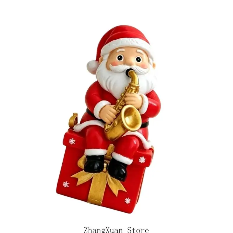 Weihnachtsmann-Weihnachtsfigur-Akzent für Schreibtischregal und Flurdisplay 3XUF – Detail 7