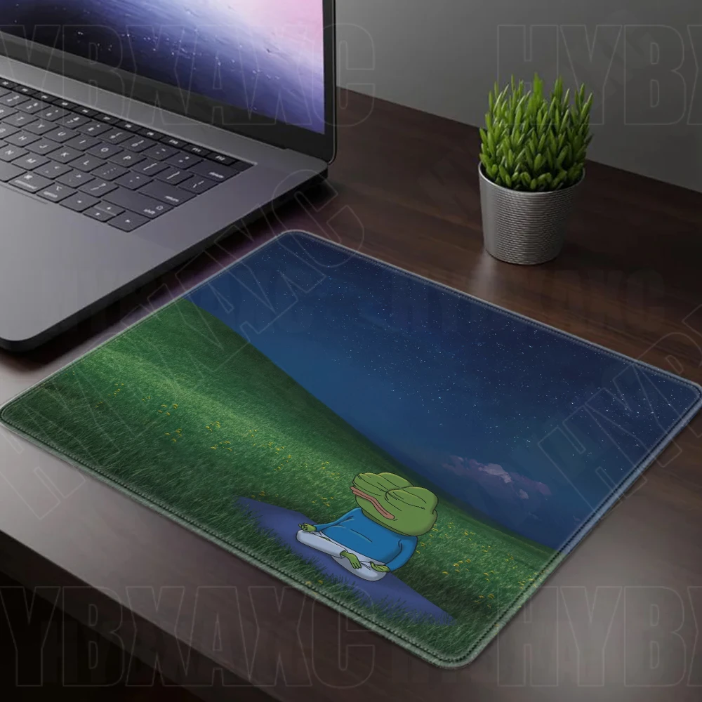 Cartoon P-pepe the frog Mouse Pad Multiple sizes Large Square Computer Office Game Table Mat Funny Meme Rubber Anti-slip Deskmat