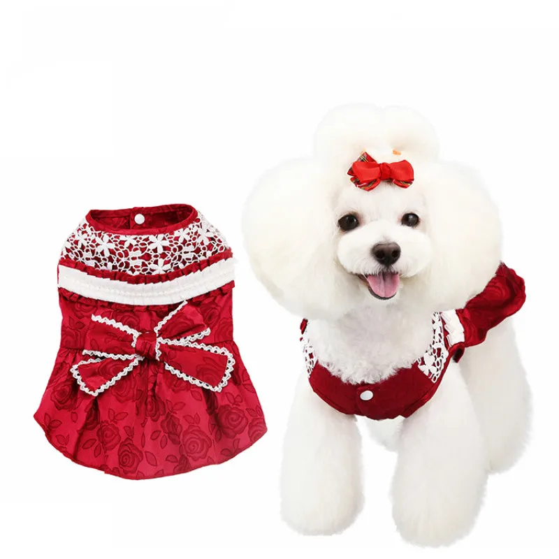 

Summer Dog Dress Pet Cat Puppy Clothing Pomeranian Poodle Bichon Schnauzer Pug French Bulldog Costume Dog Clothes Dropshipping