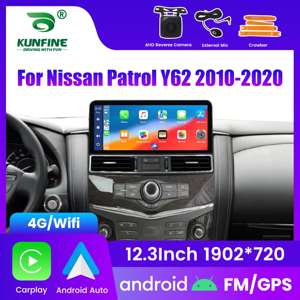 For Nissan Patrol Y62 2010-2020 Android Car Radio  Car Stereo Car Multimedia Video Player GPS Navigation Carplay WiFi BT 12.3