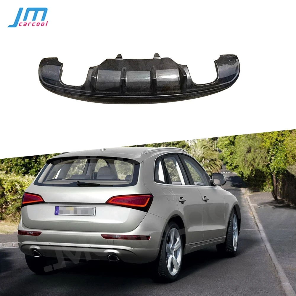 Rear Diffuser Rear Bumper Lip Spoiler for Audi Q5 2012-2018 Carbon Fiber Car Rear Bumper Extension Bodykits K Style