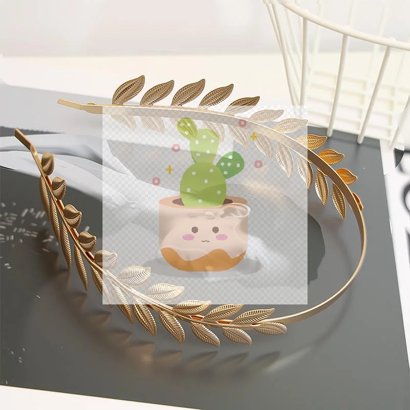 Nowa Retro Złota Opaska na Głowę z Liśćmi Korona Tiara Ozdoba na Głowę Bogini Grecka Biżuteria do Włosów Ślubna Akcesoria do Włosów dla Panny Młodej