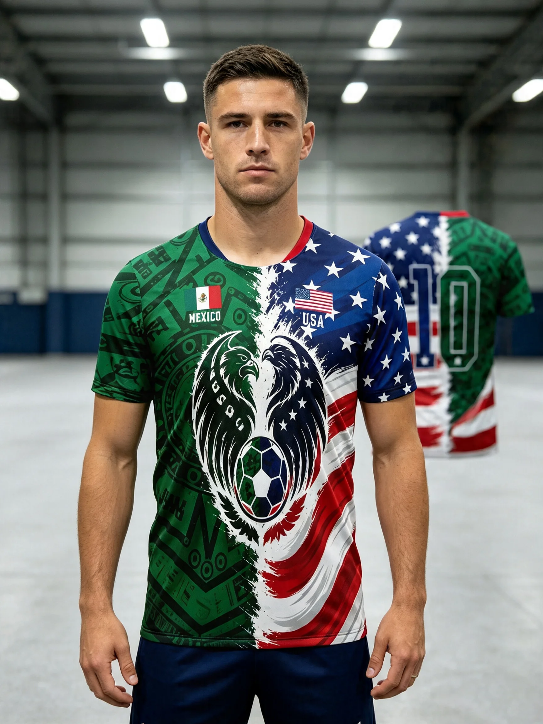 Lightweight moisture‑wicking USA‑Mexico soccer jersey keeps your skin breathable while you train and play soccer