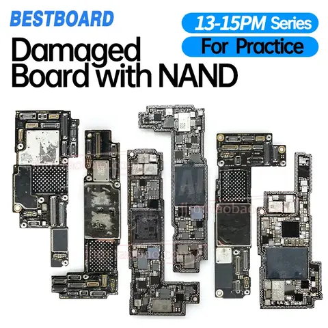 Damaged Board With NAND For iPhone 13 14 15plus 15 Pro Max 13 Practice Manual Bad Motherboard Disassembly Technical Skill Train