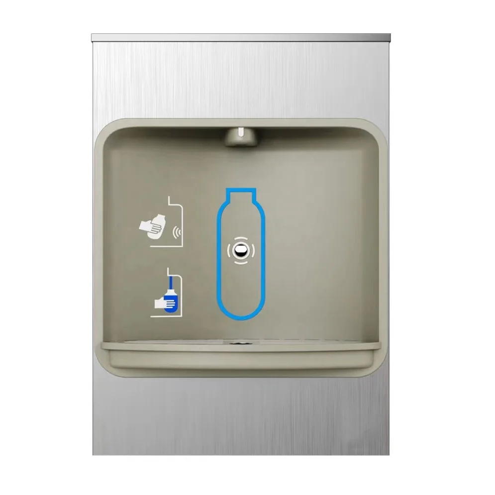 Recessed Wall Mounted Water Cooler, Recessed Water Dispenser With IR Sensored Bottle Filler Touchless Handfree