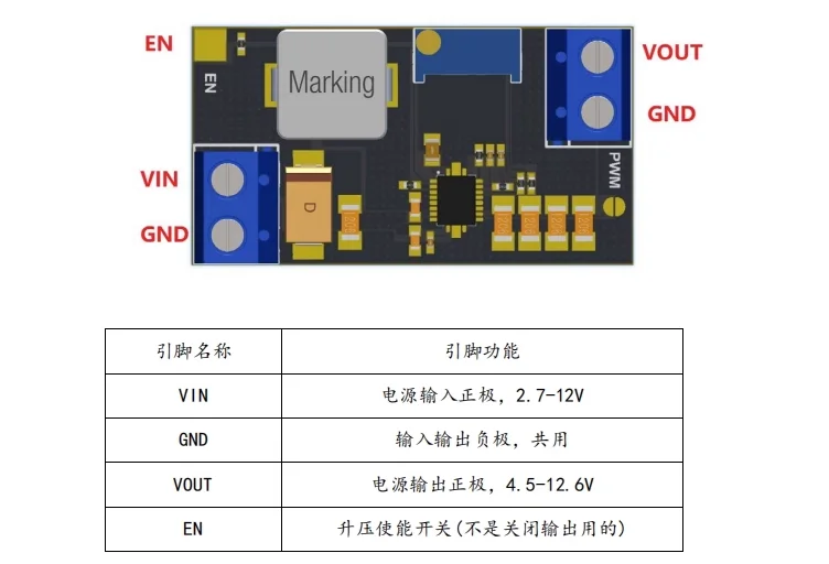 TPS61088 Hochleistungs-5V/9V/12V Boost-Modul DC-DC 10A Strom – Detail 1